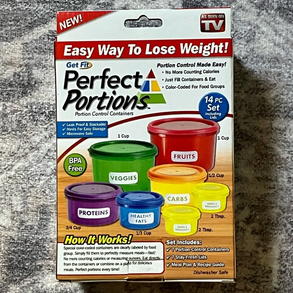 NEW!!! Get Fit Perfect Portions Weight Control containers & meal plan